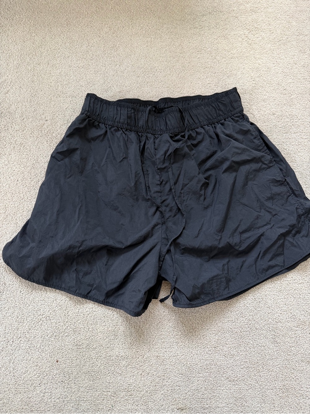 H&M Black Athletic Shorts with Drawstring Waist